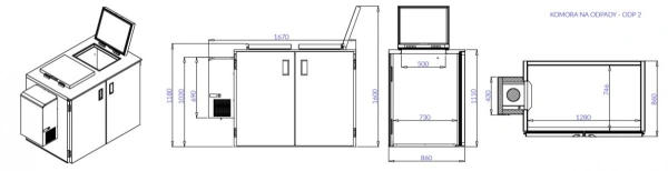 Komora chłodnicza na odpady 2x120l | IGLOO ODP 2