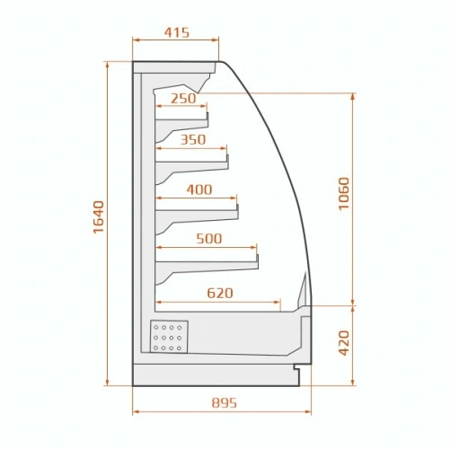 Regał chłodniczy sklepowy | RCA ARIES 03