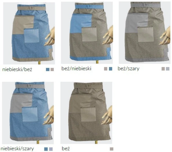Zapaska kelnerska, męska, asymetryczna | Luub Forste