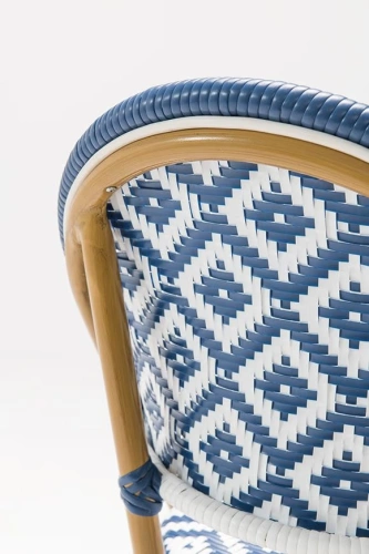 Krzesło plecione we wzory niebieskie | Go In Mezzo