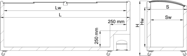 Zamrażarka skrzyniowa z ukośną szybą 635 litrów | BYFAL ARO-706/2 Zamrażarka skrzyniowa z ukośną szybą 635 litrów | BYFAL ARO-706/2