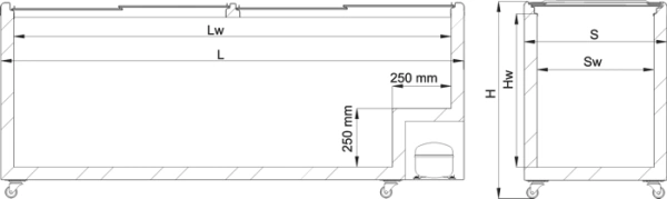 Zamrażarka skrzyniowa z płaską szybą 635 litrów | BYFAL ARO-701/2