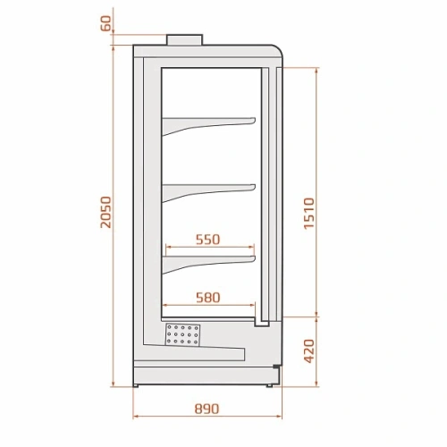 Regał chłodniczy przeszklony | SCI INDUS 04